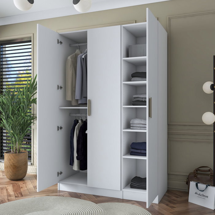 Hanah Home Armario Blanco con Estanterías